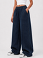 PLATTED DIESEL GREEN DENIM TROUSER