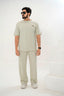 Men's Drop-Shoulder T-Shirt – SAGE GREEN with Front Logo