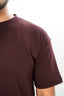 Men's Drop-Shoulder T-Shirt – Maroon with Back Logo