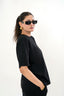 Female Drop Shoulder T-Shirt – BLACK