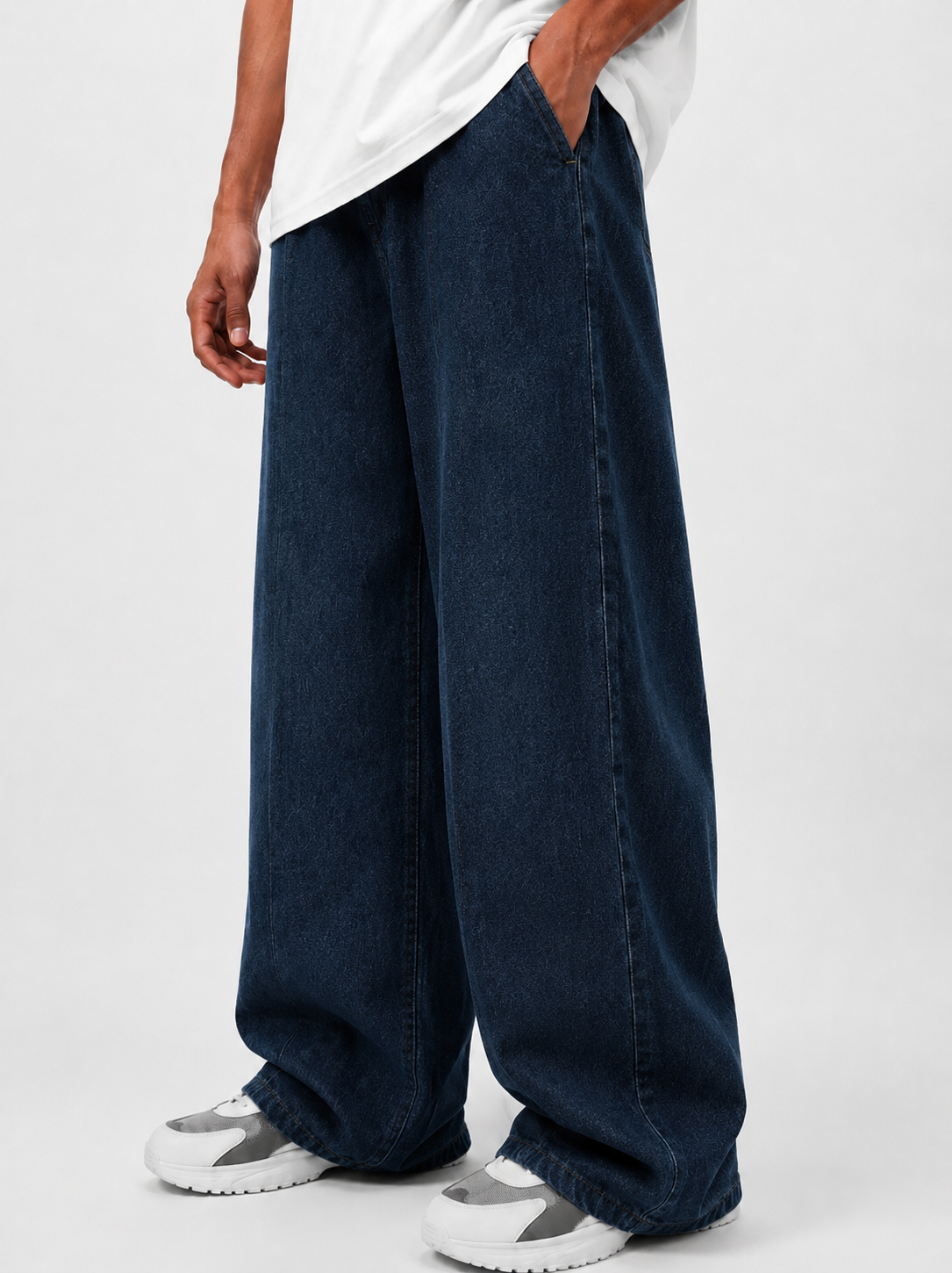PLAIN DIESEL GREEN DENIM TROUSER Main image