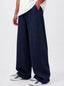 PLATTED VINTAGE BLUE DENIM TROUSER (UNISEX)