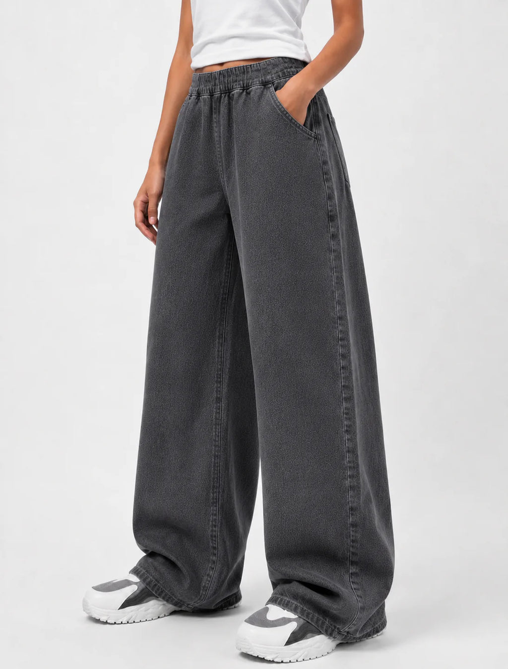 PLAIN ANTIQUE GRAY DENIM TROUSER (UNISEX)