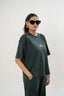 Female Drop Shoulder T-Shirt – Forest Green