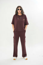 Female Drop Shoulder T-Shirt – Maroon