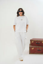 Female Drop Shoulder T-Shirt – WHITE