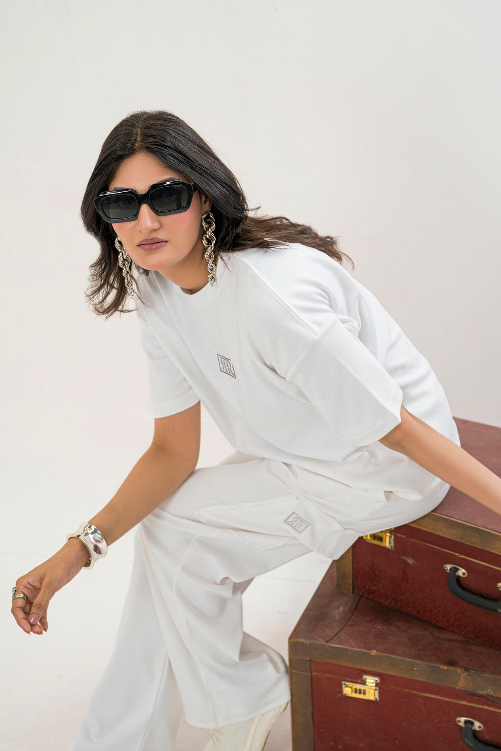 Female Drop Shoulder T-Shirt – WHITE