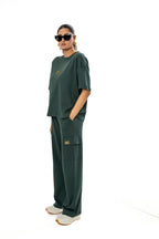 Female Drop Shoulder T-Shirt – Forest Green
