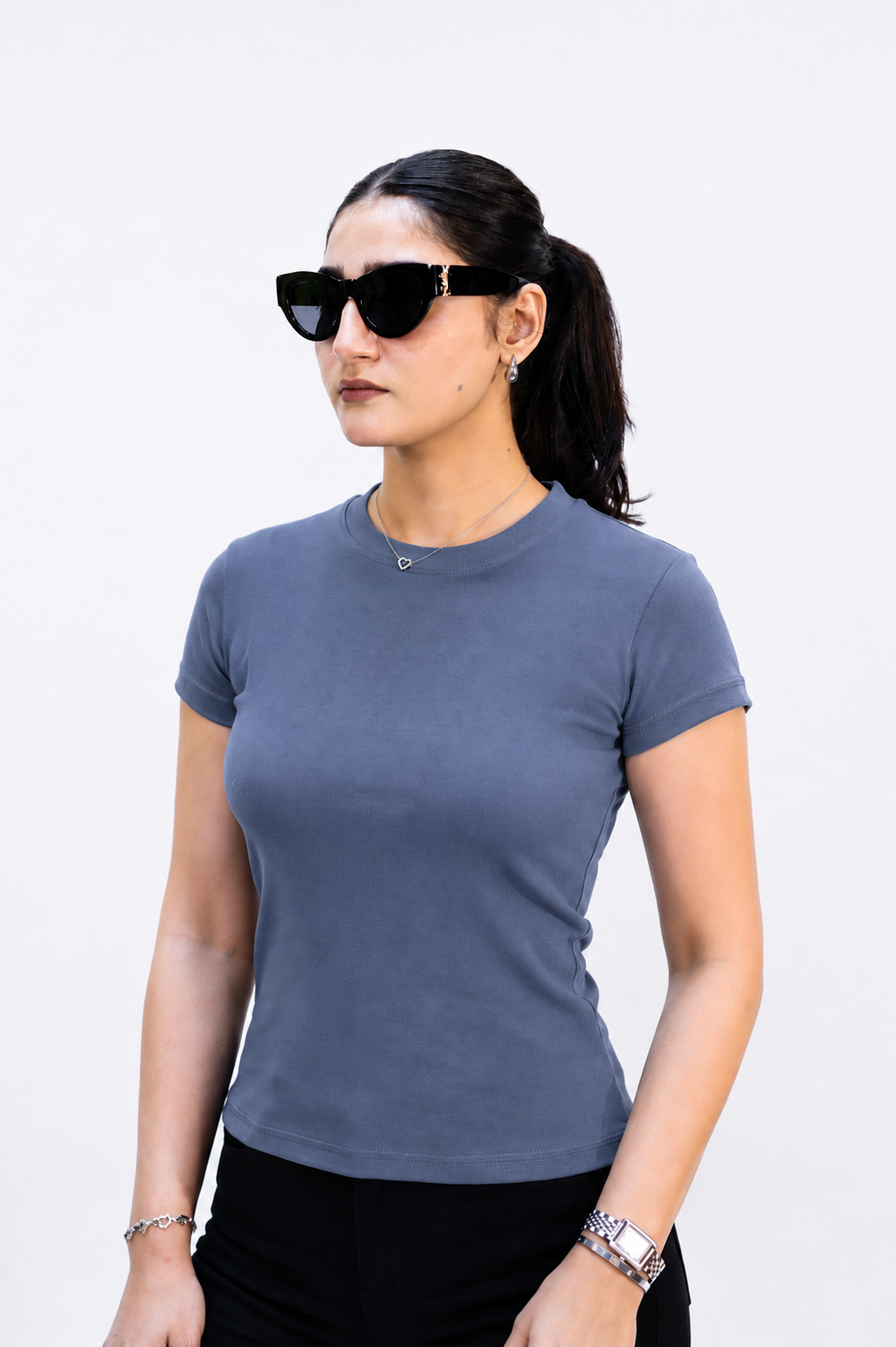GRAY FITTED TOP Main image