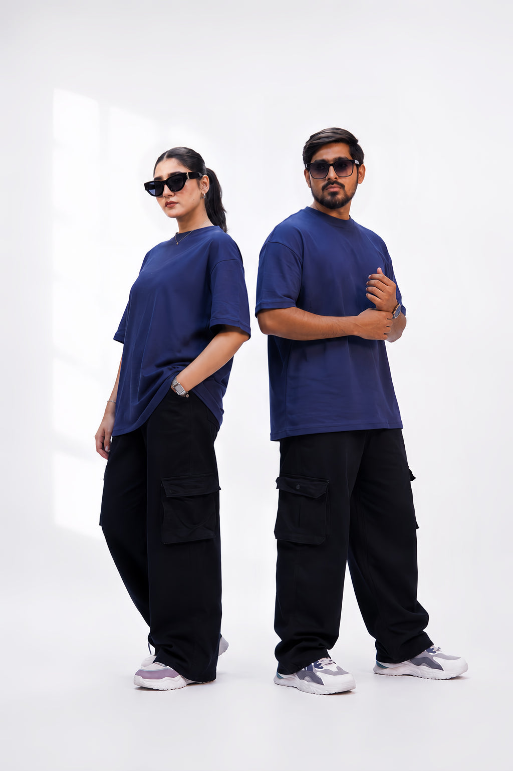 NAVY BLUE OVERSIZED T-Shirt