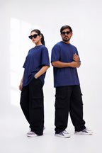NAVY BLUE OVERSIZED T-Shirt