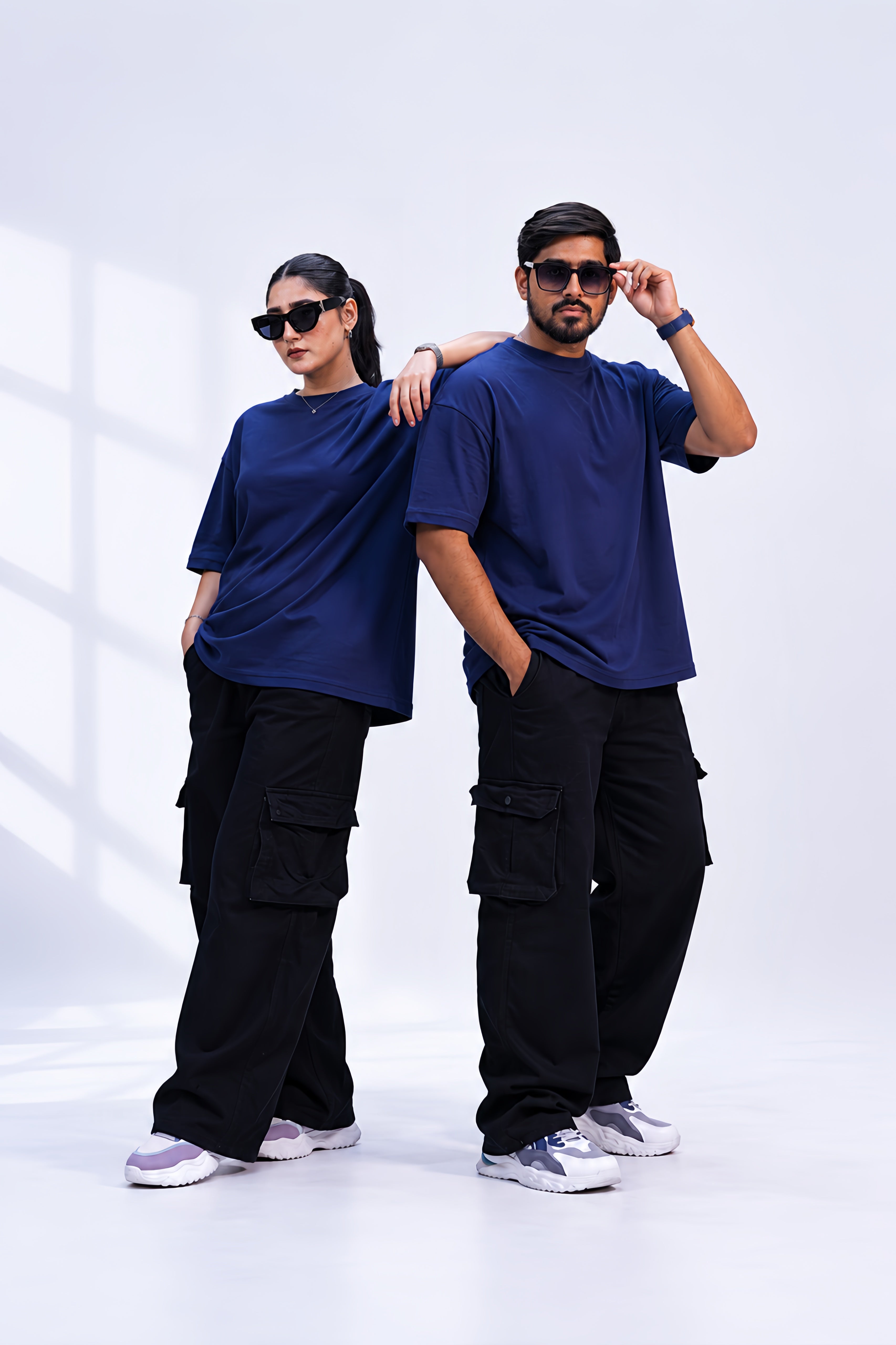 NAVY BLUE OVERSIZED T-Shirt