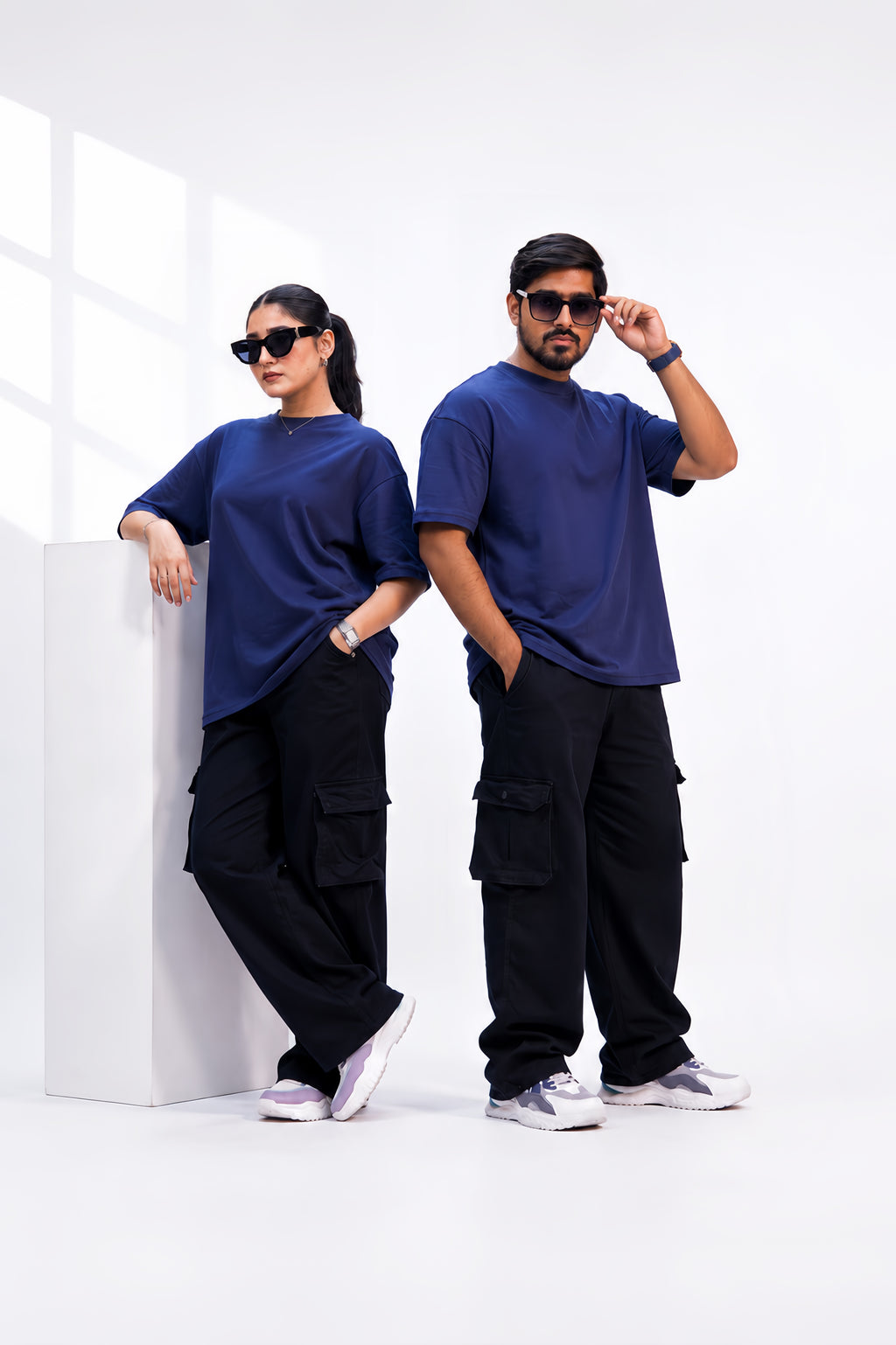 NAVY BLUE OVERSIZED T-Shirt