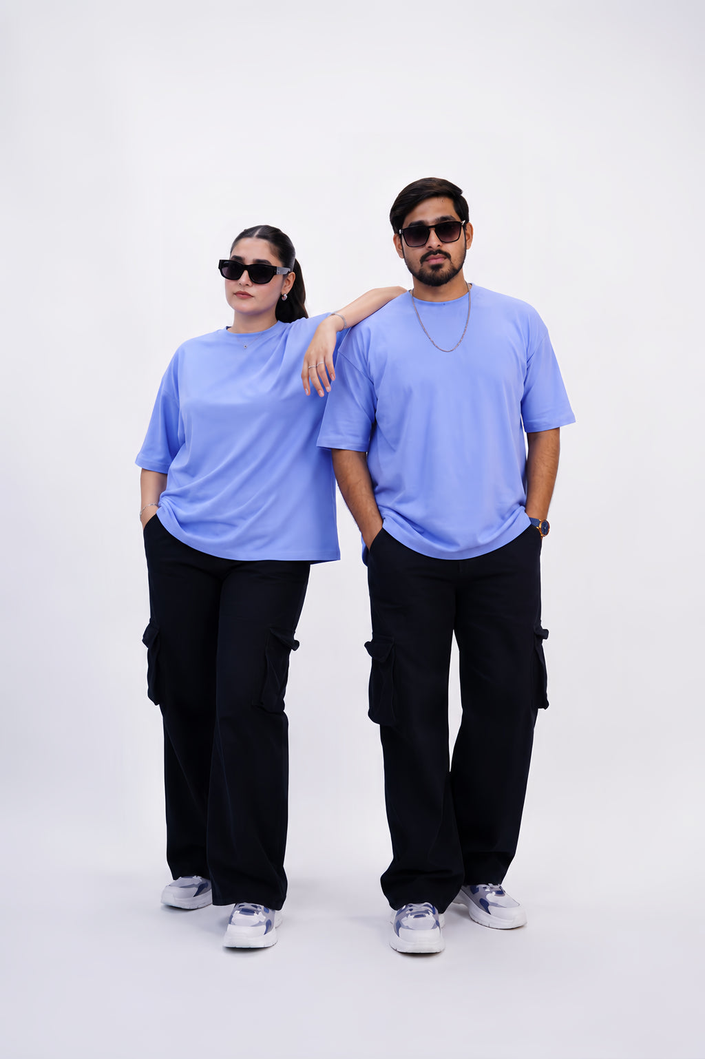 CORNFLOWER BLUE OVERSIZED T-SHIRT