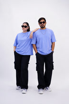 CORNFLOWER BLUE OVERSIZED T-SHIRT