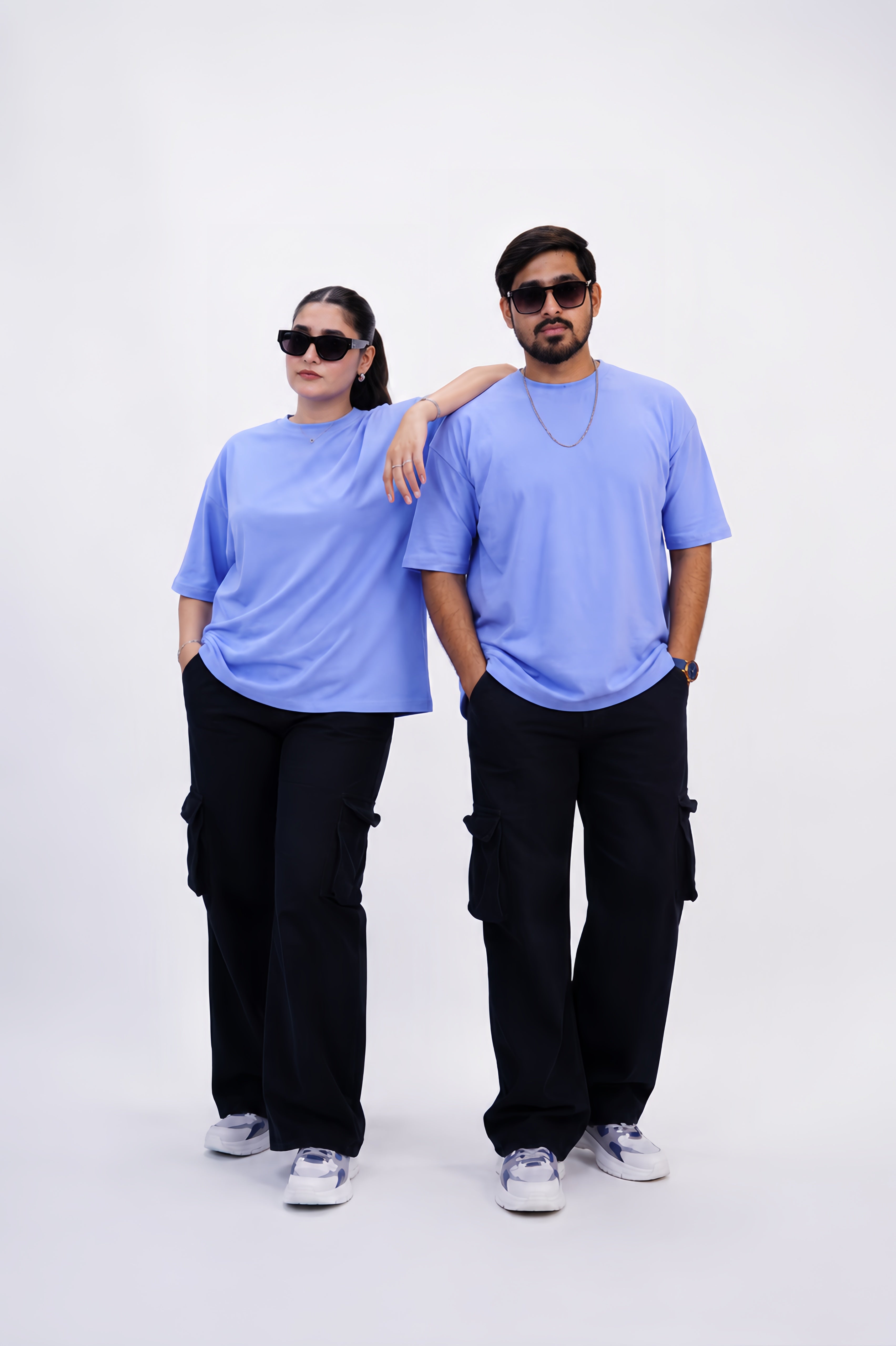 CORNFLOWER BLUE OVERSIZED T-SHIRT (UNISEX) Main image
