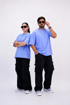 CORNFLOWER BLUE OVERSIZED T-SHIRT