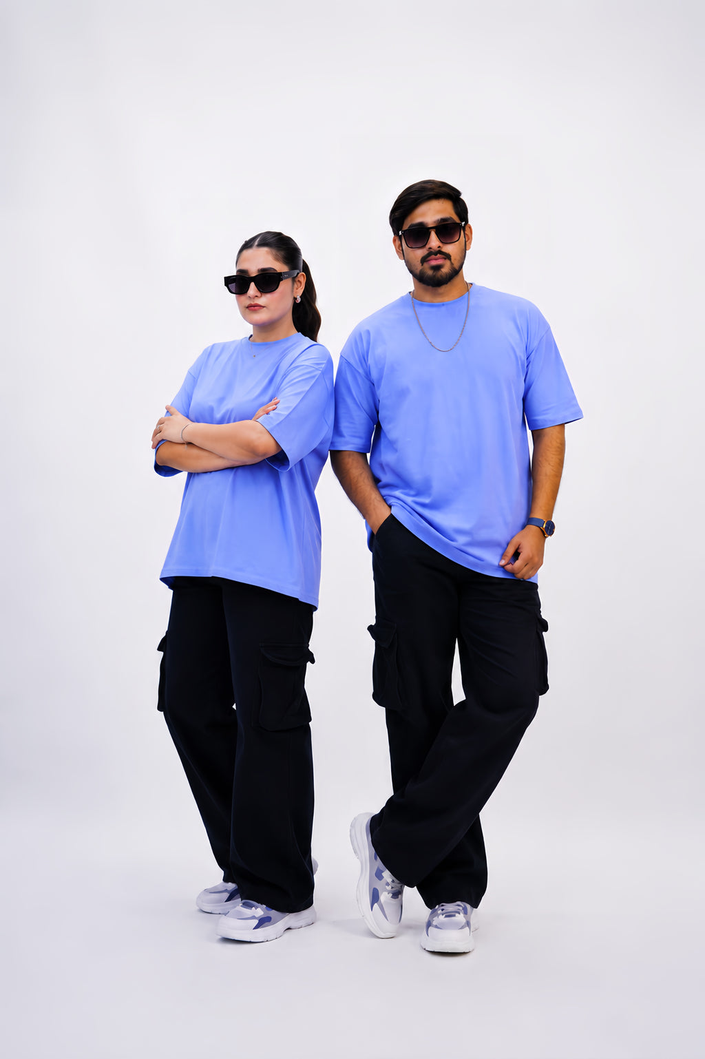 CORNFLOWER BLUE OVERSIZED T-SHIRT